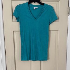 Abound Turquoise V-Neck Short Sleeve Tee